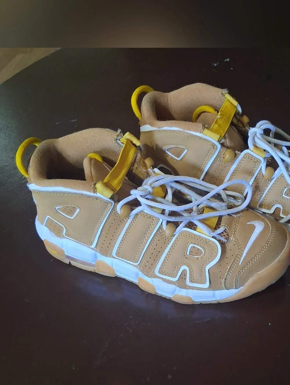 Nike Kids Tan and Yellow AIR Sneakers